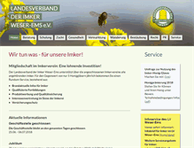 Tablet Screenshot of imker-weser-ems.de